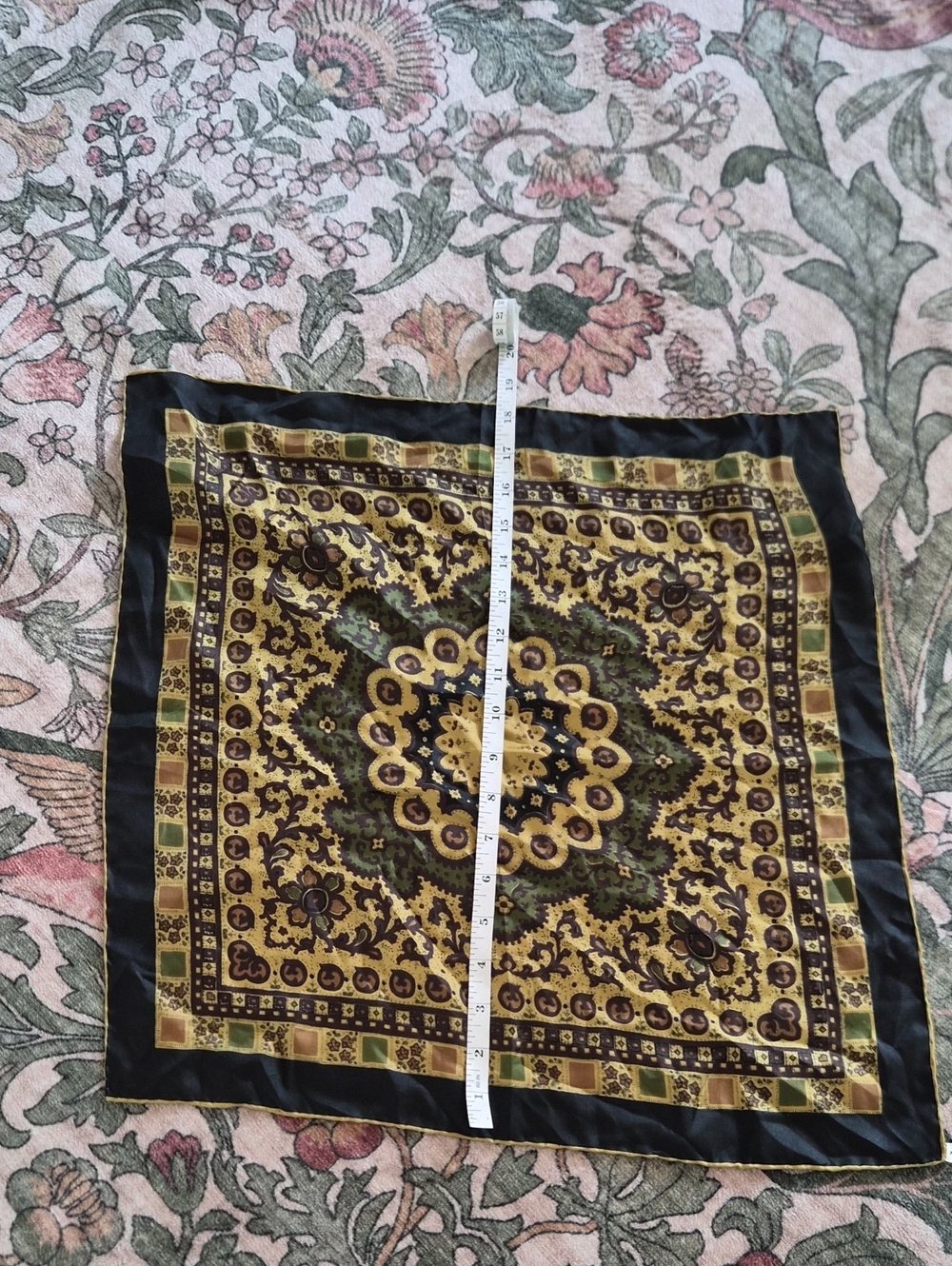 Vintage Brooks Brothers Pure Silk Scarf Made in Italy 20" Square
